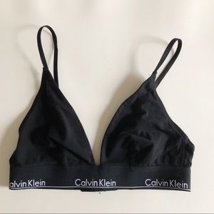 Calvin Klein Cotton Triangle Bra Black